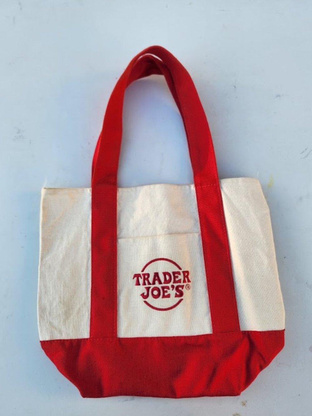 Trader Joe's Red Mini Tote Canvas Bag Trader Joes Red Grocery Bags Excellent use